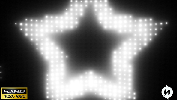Wall of Lights White Star - VJ Loop V.2