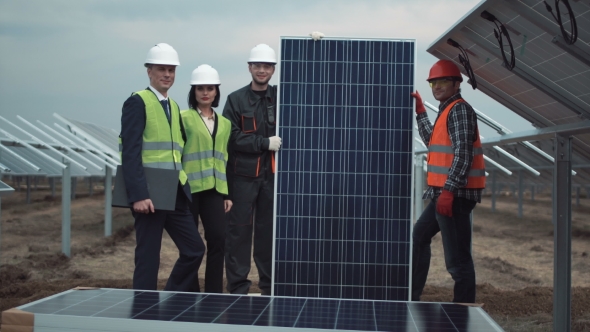 Team with Solar Panel