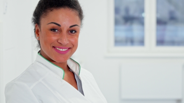 Female Doctor Poses at Hospital