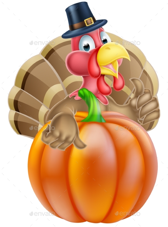 Thanksgiving Turkey and Pumpkin