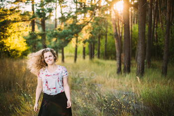 Young Pretty Plus Size Caucasian Happy Smiling Laughing Girl Wom / Photodune, Misc