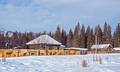 the winter village Katanda, Altai, Siberia, Russia - PhotoDune Item for Sale