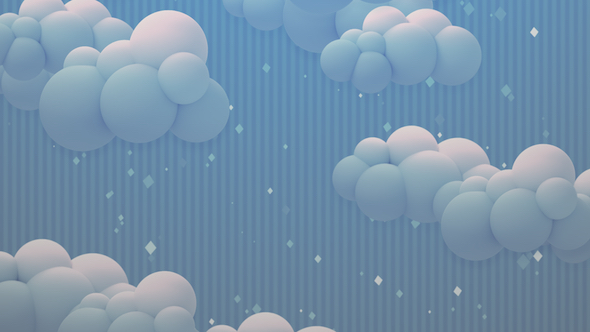 Cartoon Clouds At Night Background