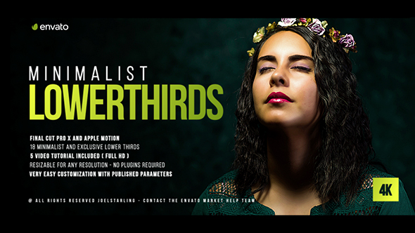 Minimalist Lower Thirds For Final Cut Pro X alt