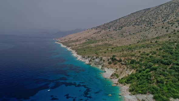 Beach in Albanian Riviera South Albania Near Saranda