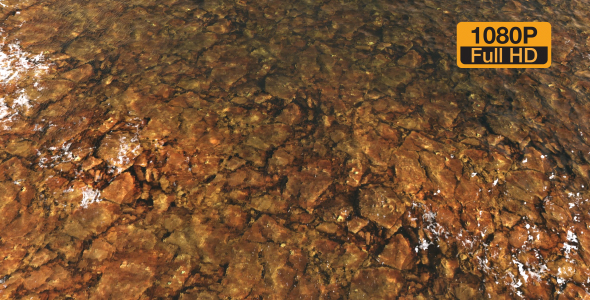 Green stony water surface alt