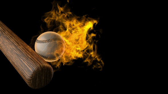 Burning Baseball Ball alt