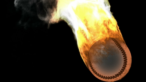 Burning Baseball Ball alt