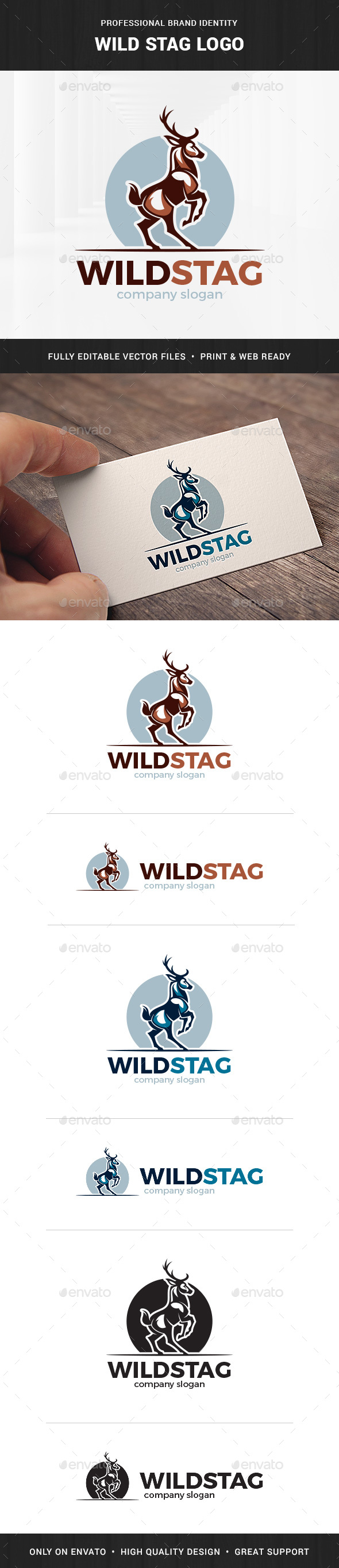 Wild Stag Logo Template