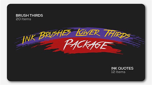 Ink Brushes Lower Thirds Package alt