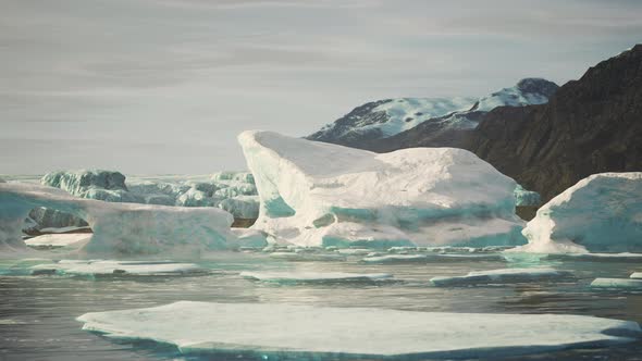 Rock and Ice of the Glacier in Argentina