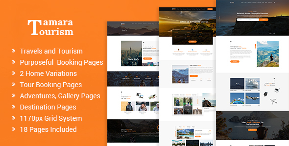 Tamara - Travel Agency and Tourism PSD Template