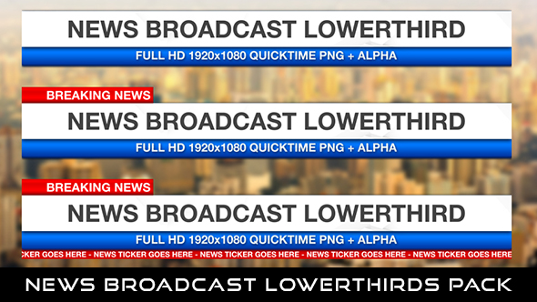 News Broadcast Lowerthird Pack 3