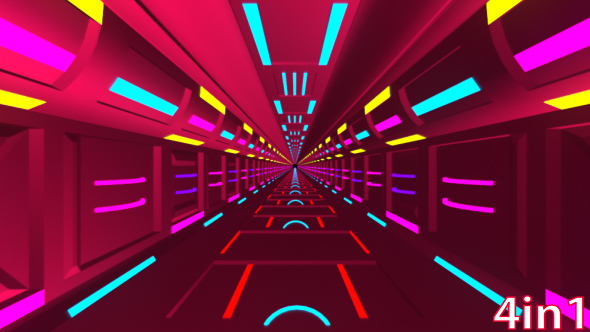 Neon Light Tunnels VJ Loops alt