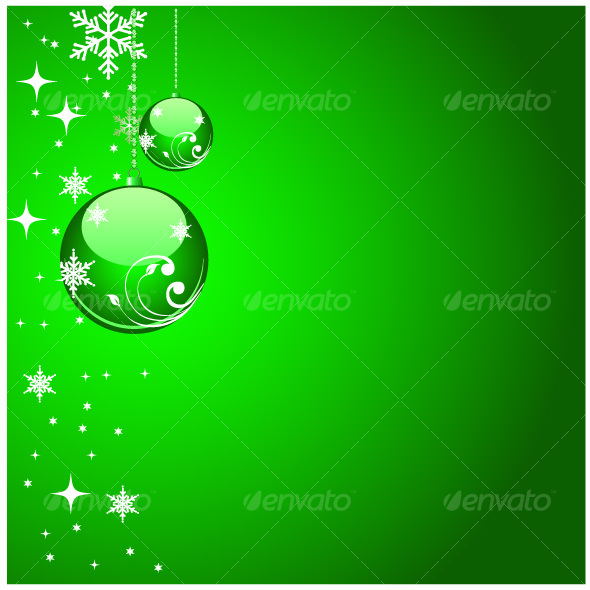 Green christmas artwork