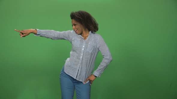 Black Woman Dancing on Green Screen