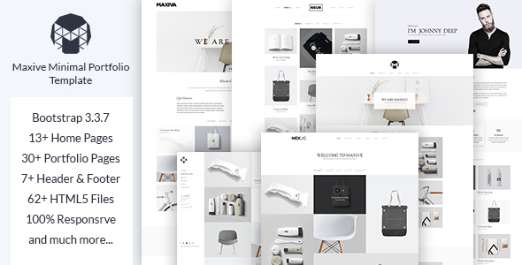 Maxive Minimal Portfolio Template