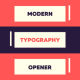 Modern Typography Opener - VideoHive Item for Sale