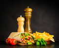 Shawarma with French Fries and Tomato - PhotoDune Item for Sale