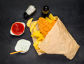 French Fries and Baked Fish - PhotoDune Item for Sale