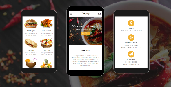 Hungry - Food and Restaurant Mobile Template