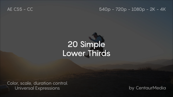 20 Simple Lower Thirds alt