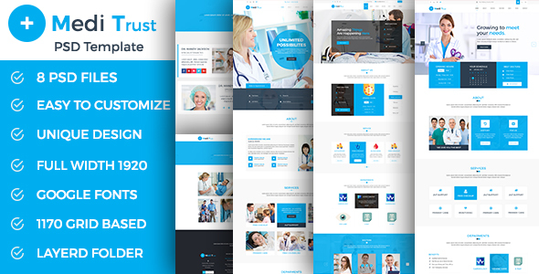 Meditrust - Medical PSD Template