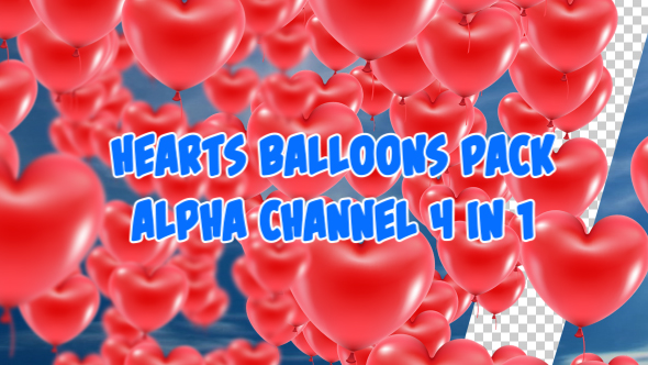 Balloons Hearts Pack V2 4 in 1