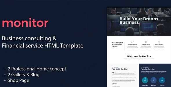 Monitor - Business Consulting and Financial Services HTML Template