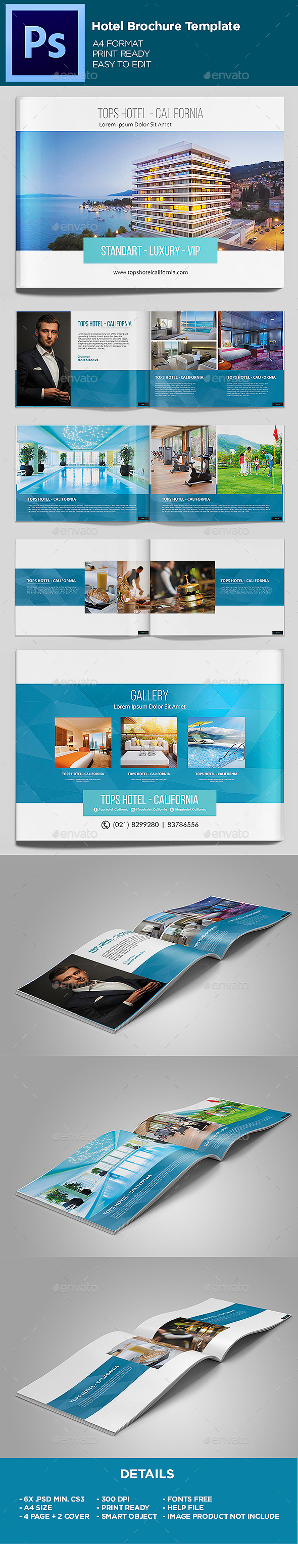 Download Hotel Brochure Graphics Designs Templates From Graphicriver PSD Mockup Templates