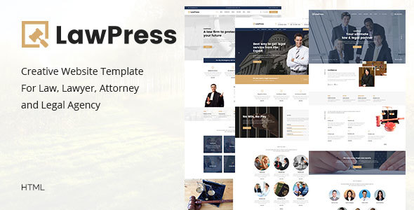 LawPress Html - Creative Website Template For Law, Lawyer, Attorney and Legal Agency