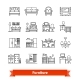 Furniture and Home Decor Thin Line Art Icons Set - GraphicRiver Item for Sale