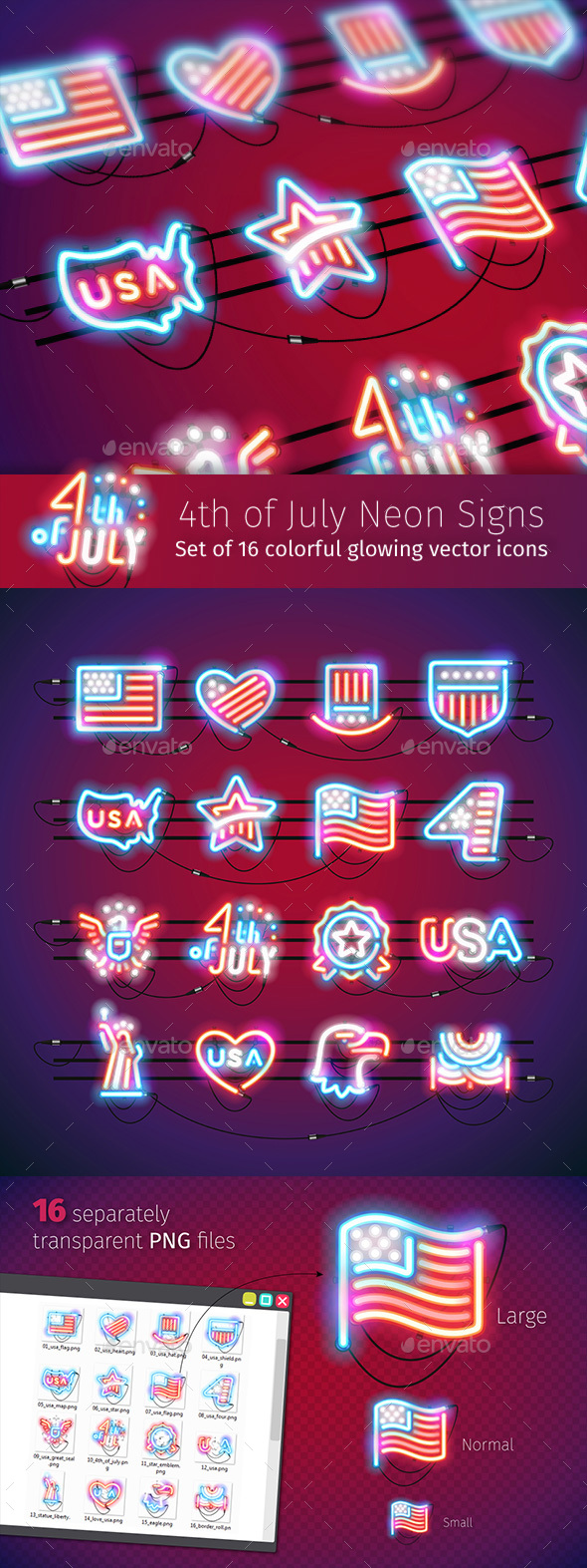 Fourth of July Neon Signs