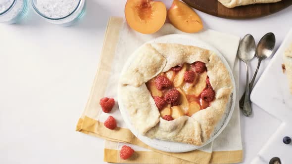 Variety of peach galletes made with fresh local peaches
