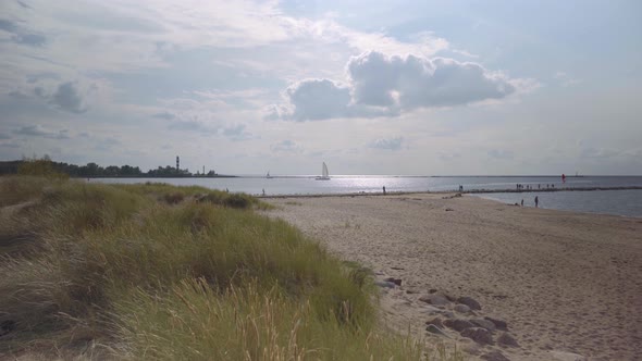 Walk Along the Daugava River on the Dunes in Summer