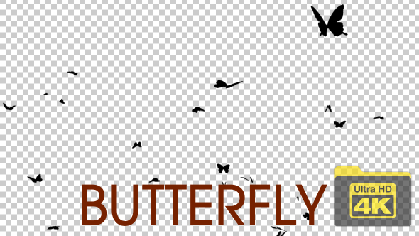4K Butterfly Silhouettes alt