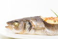 Baked sea bass with seafood and cheese. - PhotoDune Item for Sale