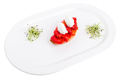 Bruschetta with stewed peppers and mascarpone cheese. - PhotoDune Item for Sale