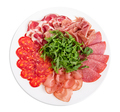 Delicious meat platter with arugula. - PhotoDune Item for Sale