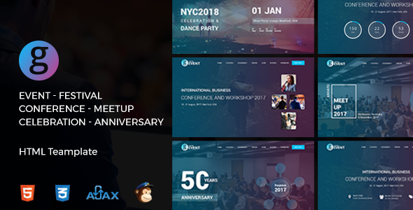 G-Event - Responsive Meetup Event & Conference Template