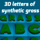 3D Letters of Synthetic Grass - GraphicRiver Item for Sale