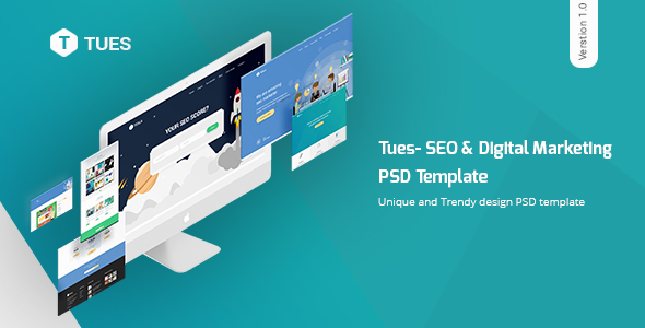 Tues - SEO & Digital  Marketing PSD Template