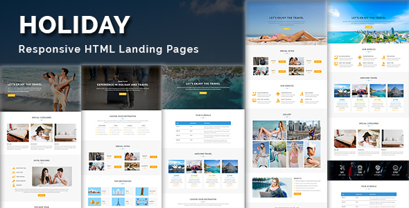 HOLIDAY - Multipurpose Responsive HTML Landing Page