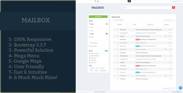 Mailbox - Responsive Email Monitoring Theme