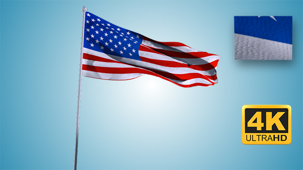 America Flag 4k alt