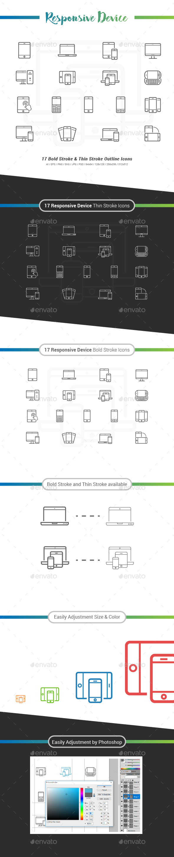 Responsive Device Outline Icon