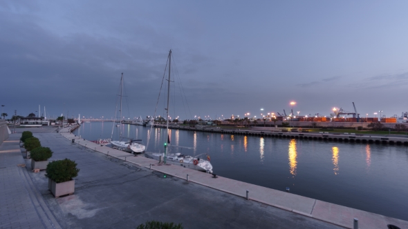 Sunset at Valencia Marina,