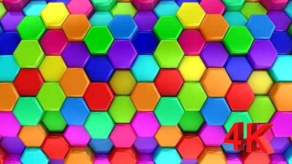 Animated  Colored Hexagons