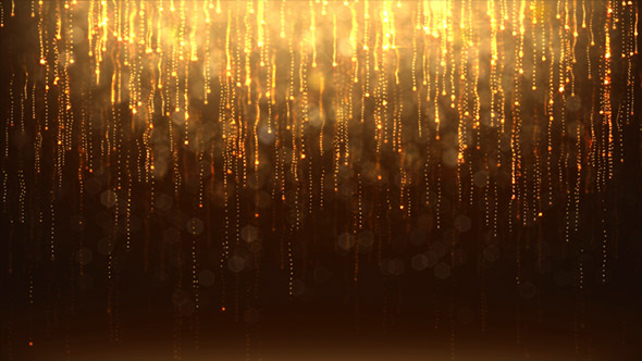 Abstract Golden Particles Glitter Rain Background alt