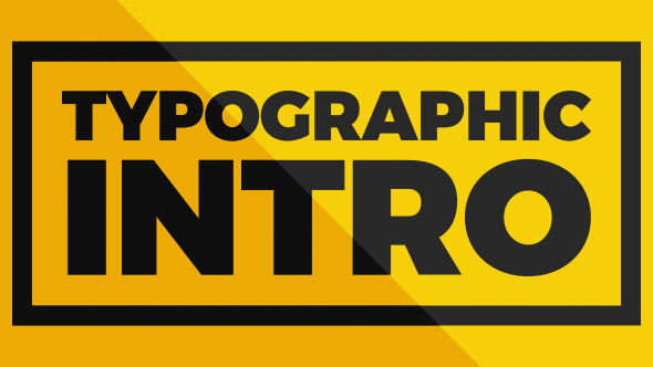 Typographic Intro